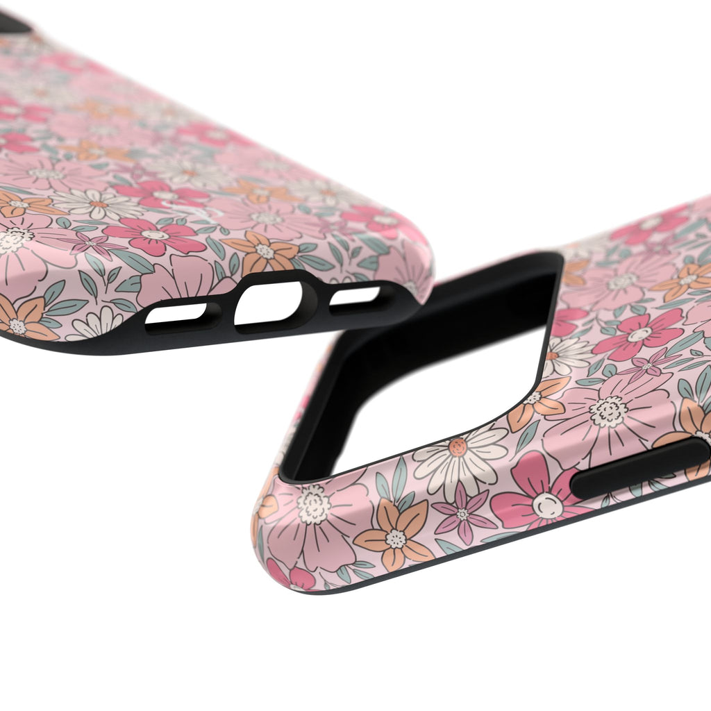 Pink Flowers Impact-Resistant Case