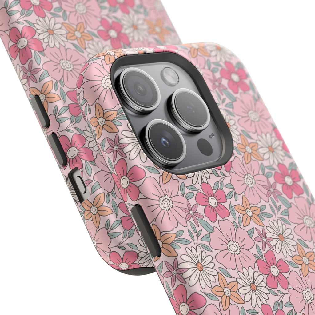 Pink Flowers Impact-Resistant Case
