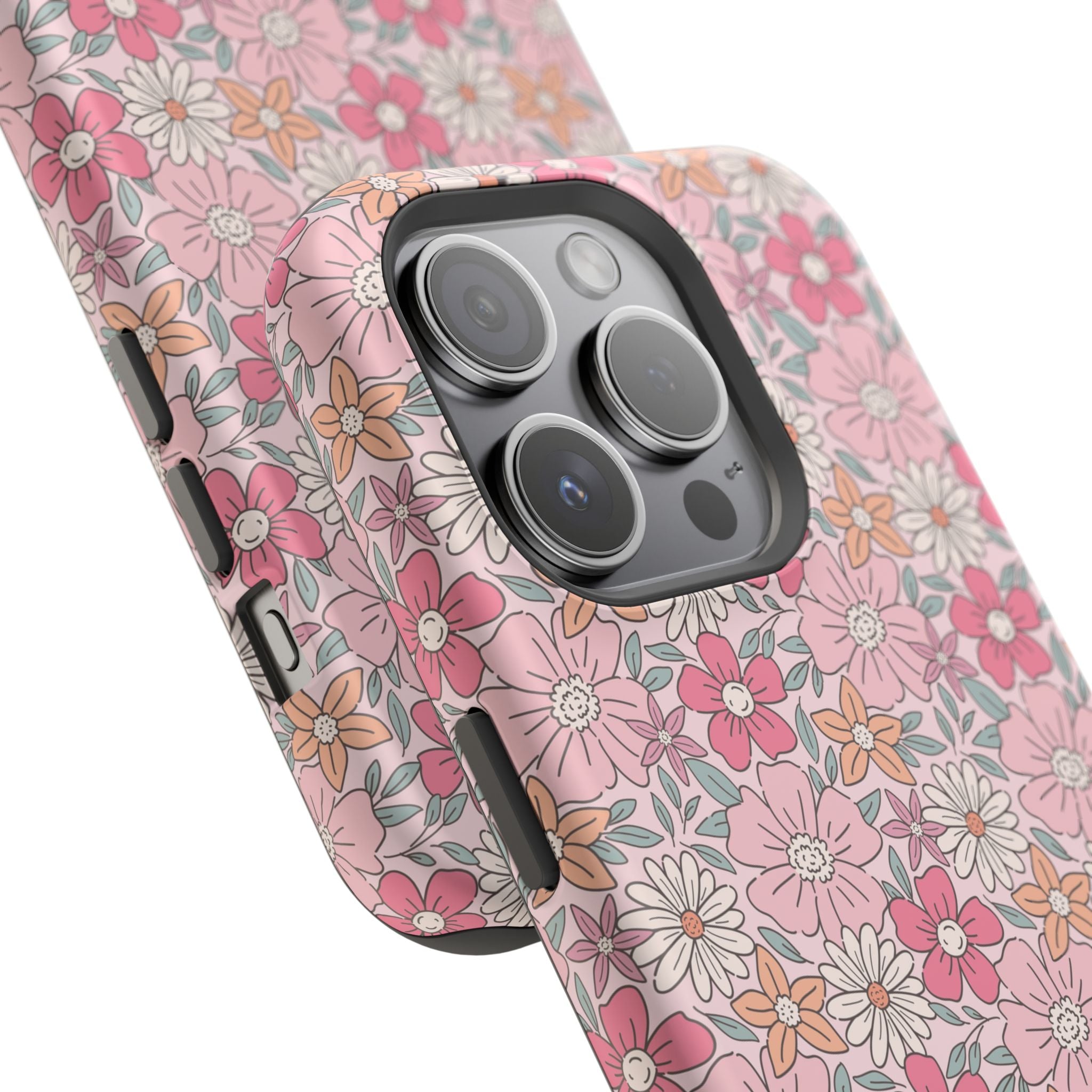 Pink Flowers Impact-Resistant Case