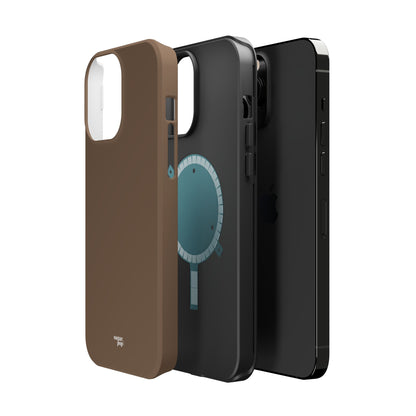 Brown Magnetic Tough Cases for Phones - Secure & Sleek Design