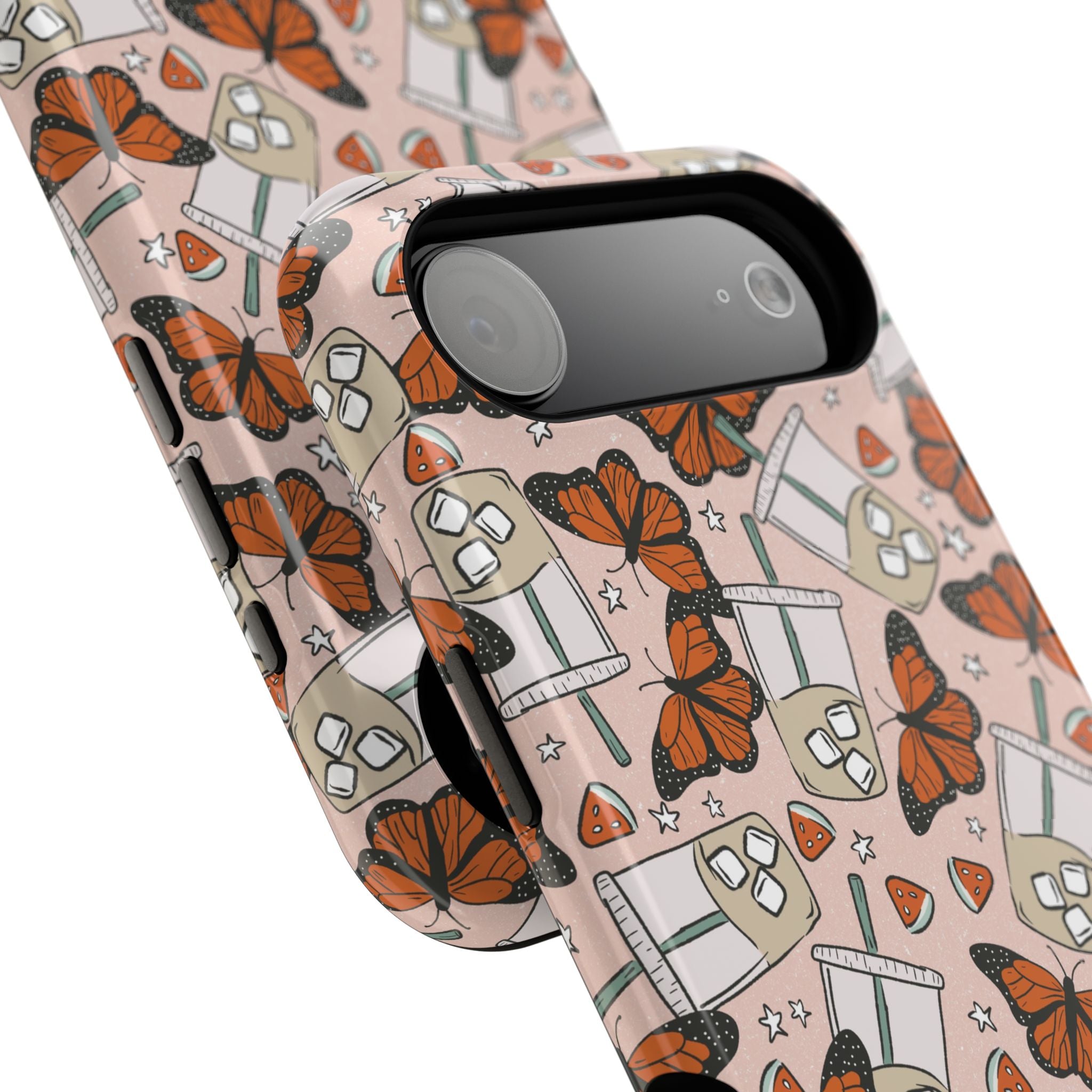 Iced Coffee & Butterfly Impact-Resistant Cases
