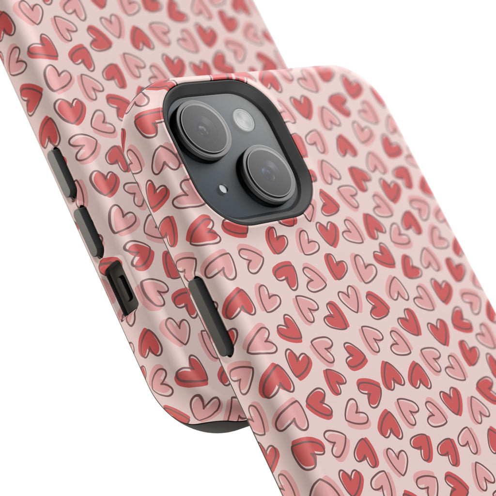 Heart Pattern Impact-Resistant Phone Case - Stylish Protection for Valentine's Day & Everyday Love