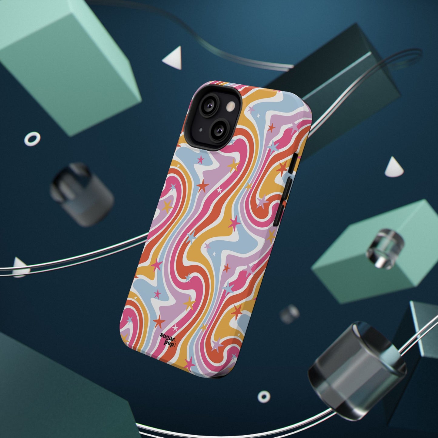 Colorful Impact-Resistant Phone Case - Vibrant Swirl Design