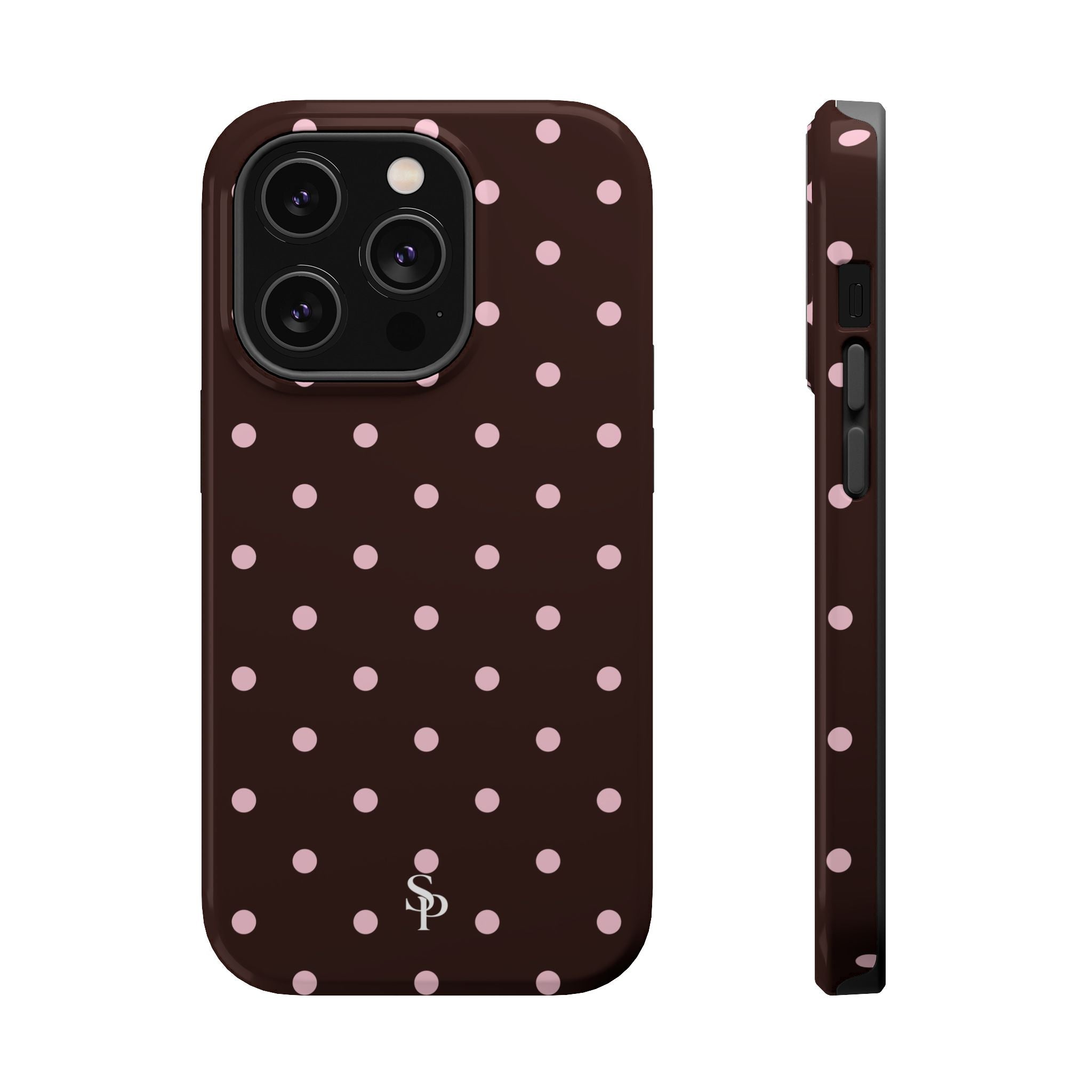 Brown Polka Dot Magnetic Impact-Resistant Phone Case