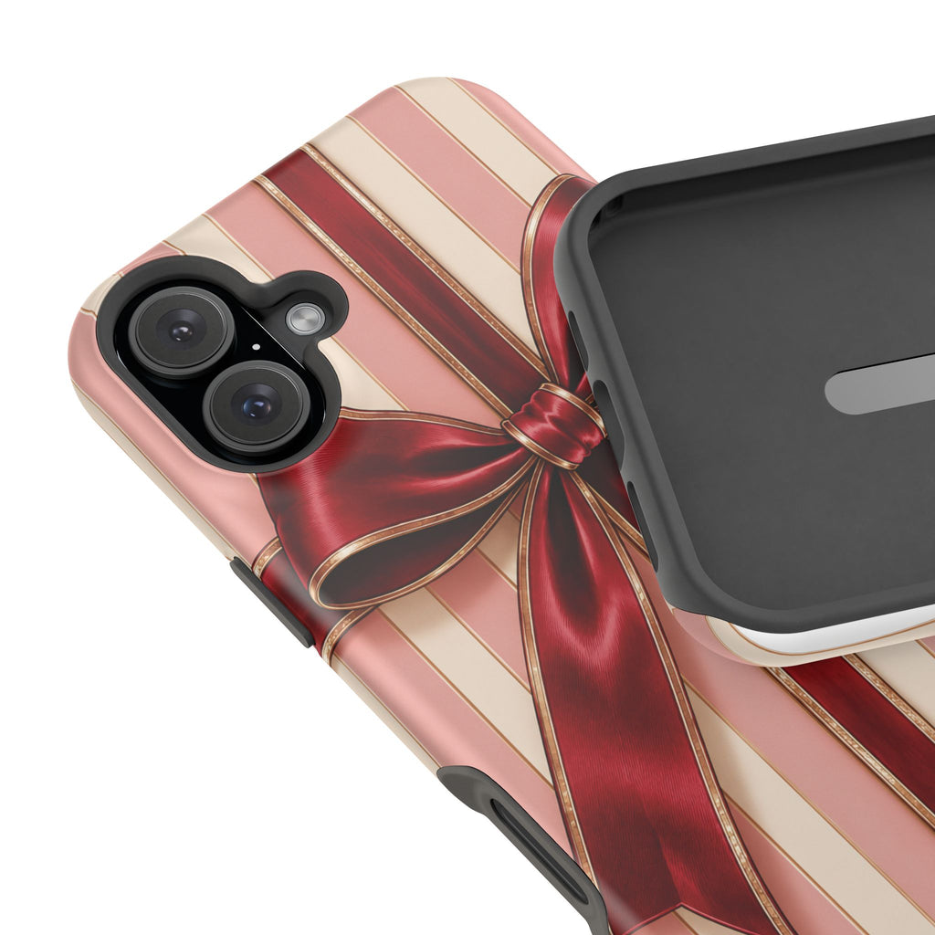 Red Bow Gift Wrap Magnetic Phone Case