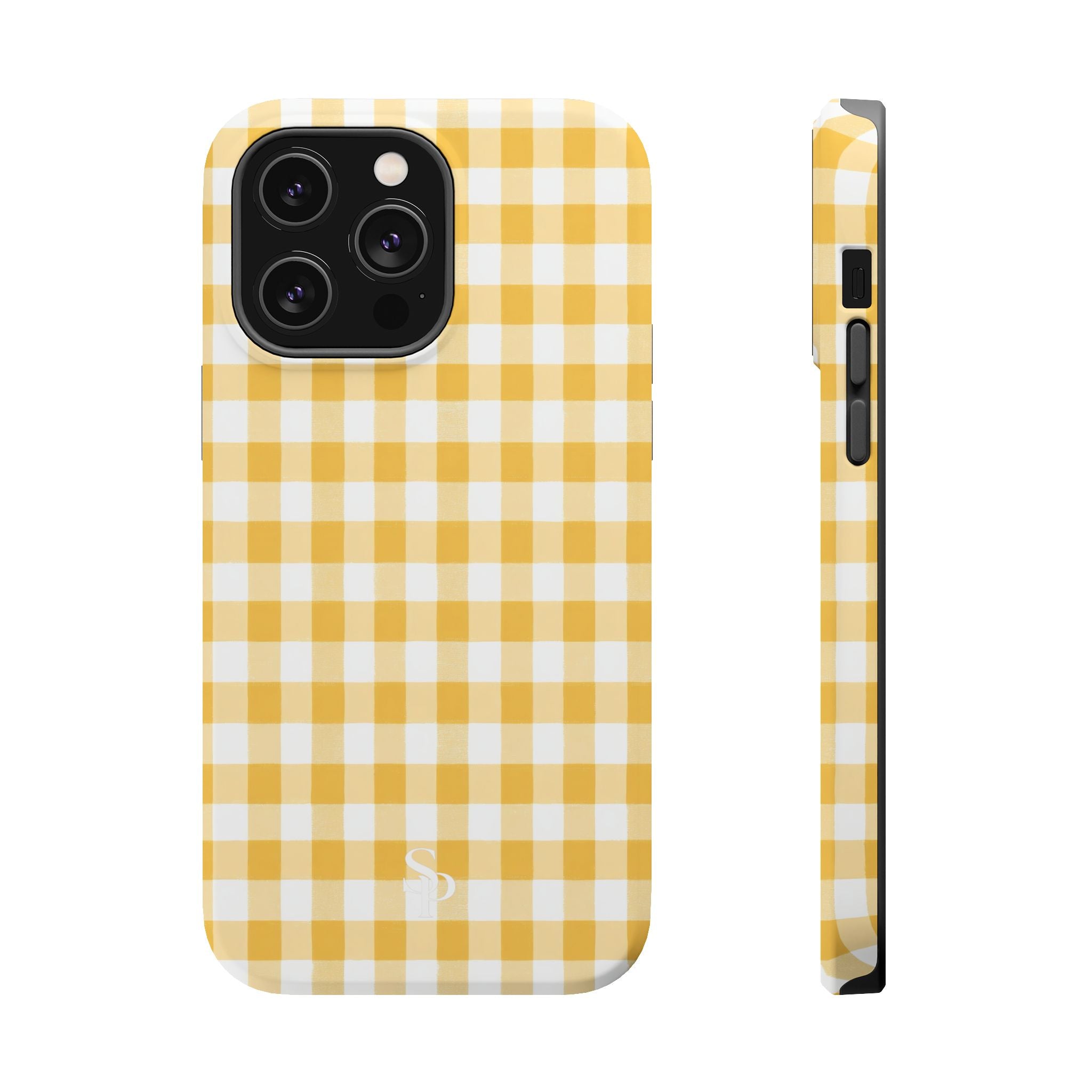 Yellow Gingham Magnetic Impact-Resistant Phone Case