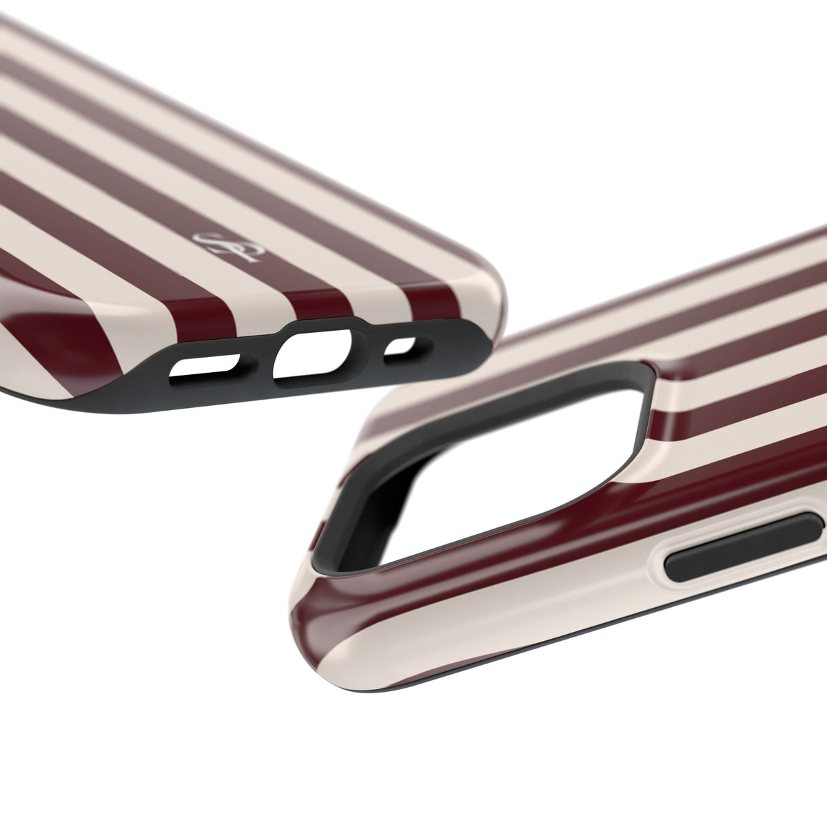 Burgundy Striped Magnetic Phone Case