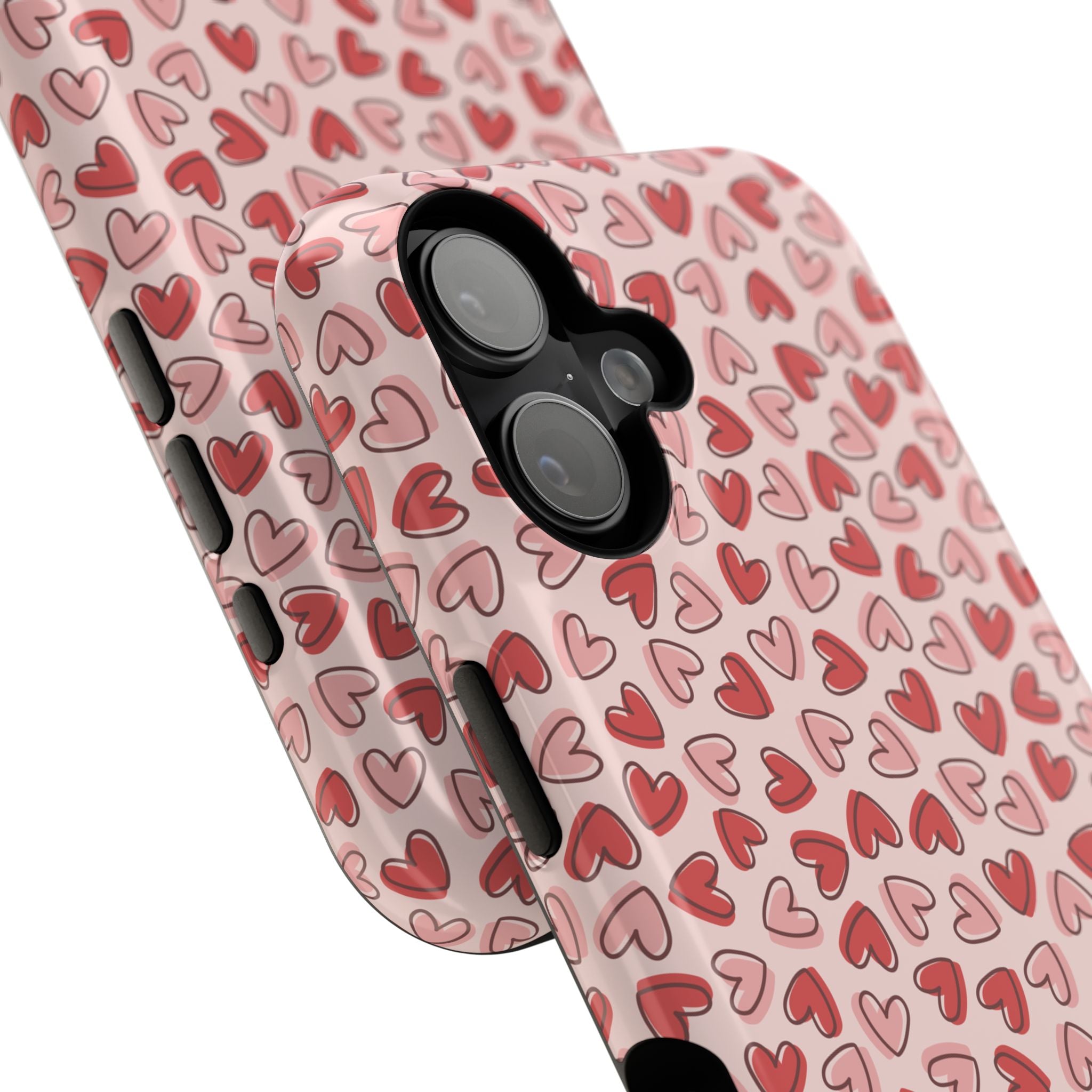 Heart Pattern Impact-Resistant Phone Case - Stylish Protection for Valentine's Day & Everyday Love