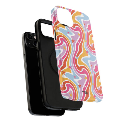 Colorful Impact-Resistant Phone Case - Vibrant Swirl Design