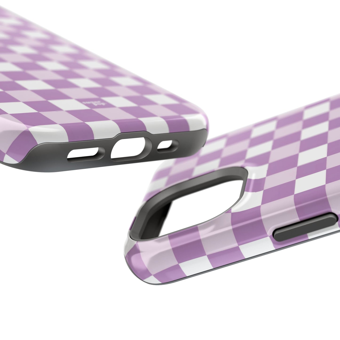 Purple Checkerboard Impact-Resistant Phone Case