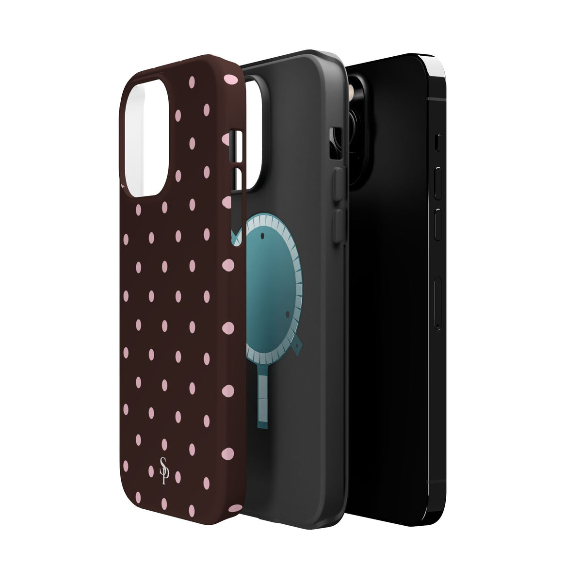 Brown Polka Dot Magnetic Impact-Resistant Phone Case