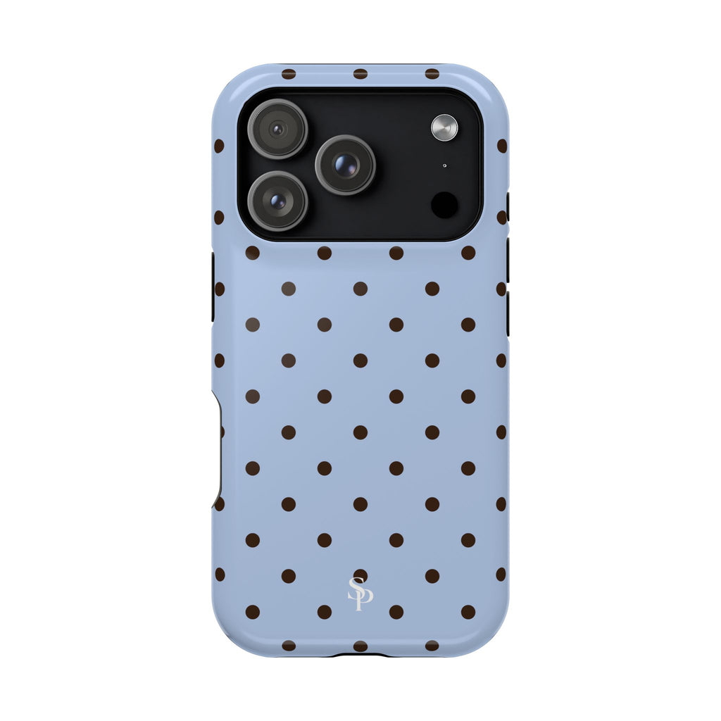 Blue Polka Dot Magnetic Impact Phone Case