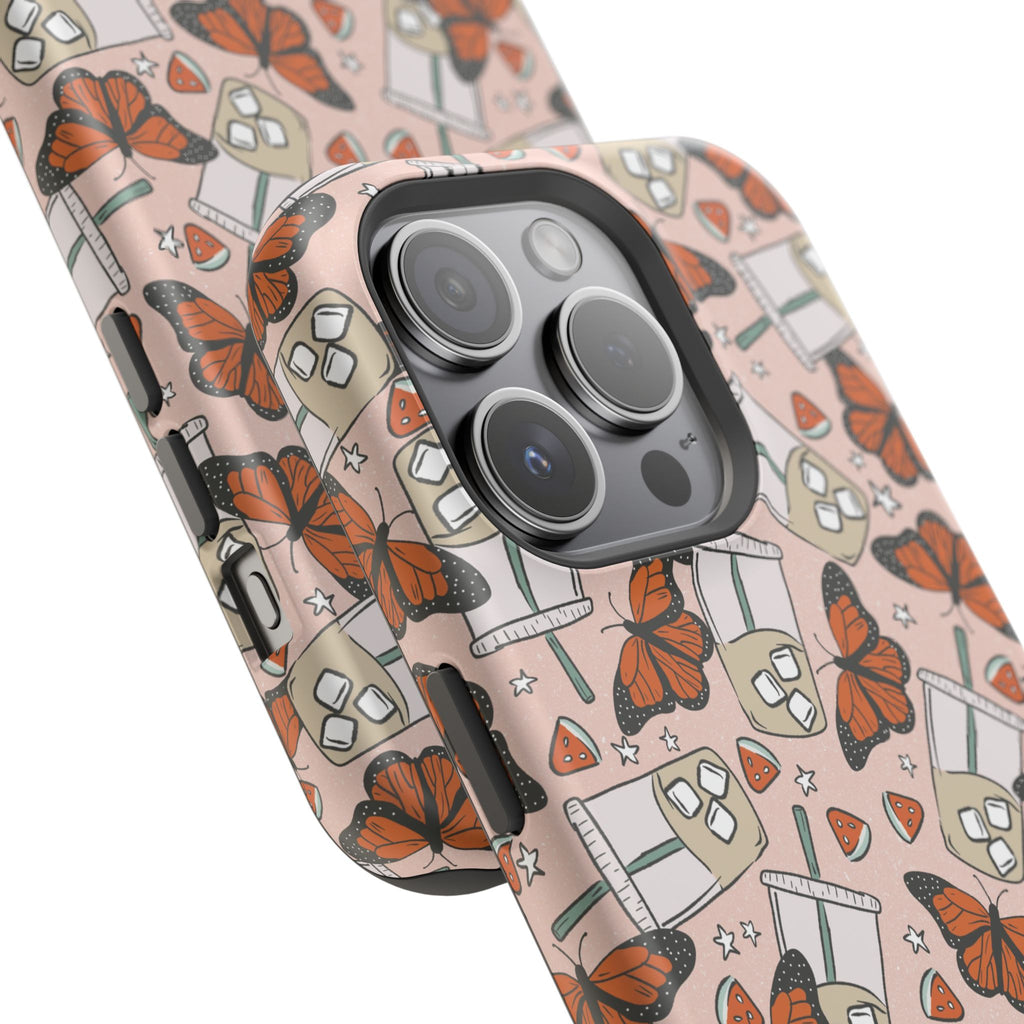 Iced Coffee & Butterfly Impact-Resistant Cases