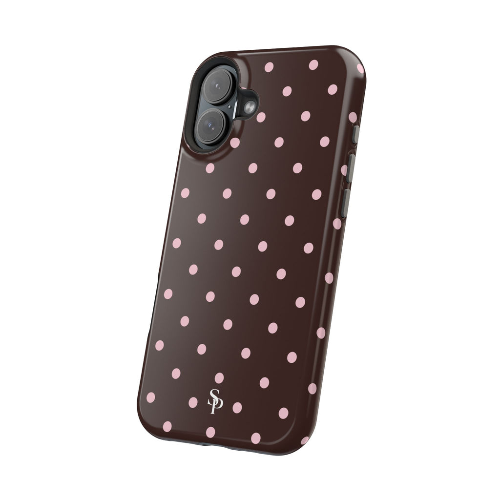 Brown Polka Dot Magnetic Impact-Resistant Phone Case