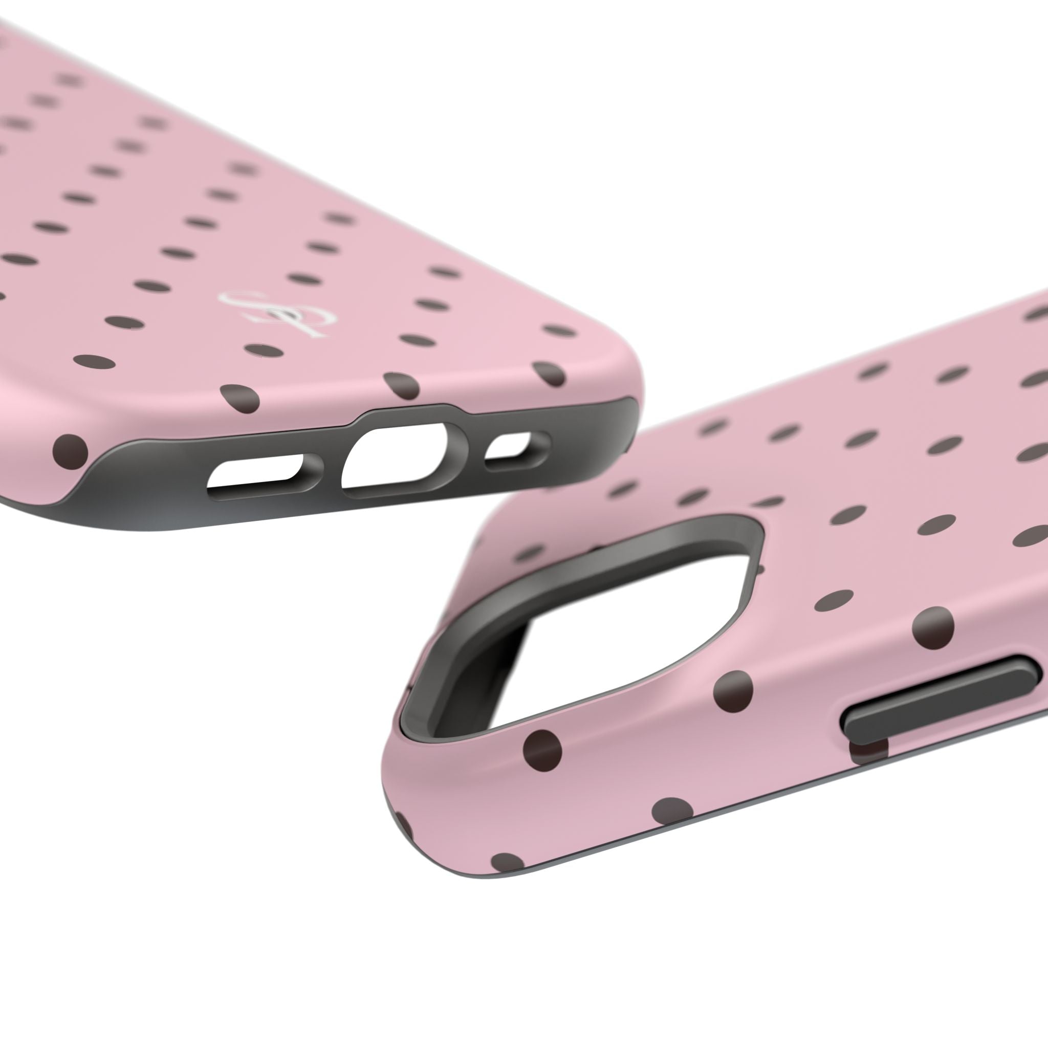 Pink Polka Dot Magnetic Impact Phone Case