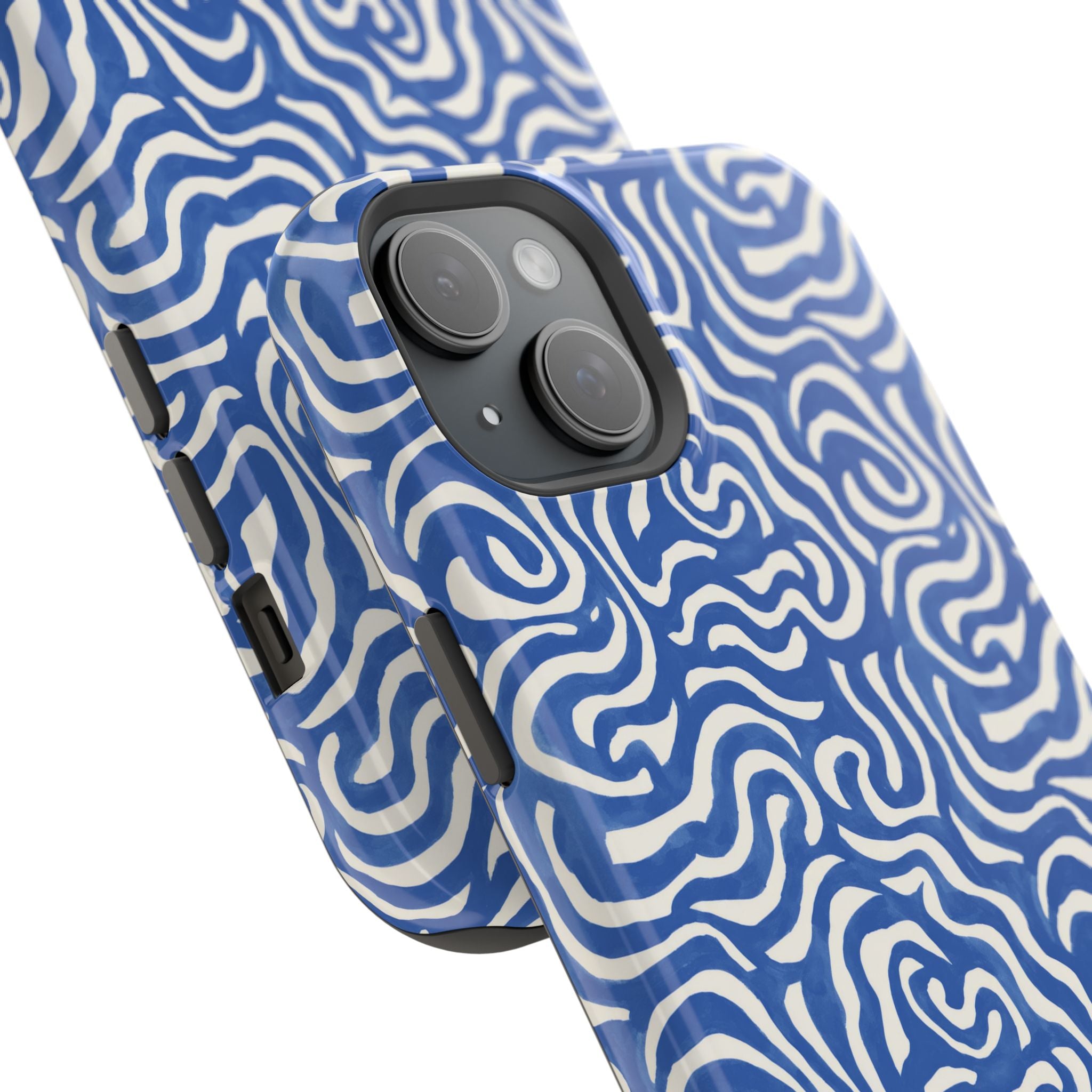 Blue Abstract Swirl Magnetic Impact Phone Case