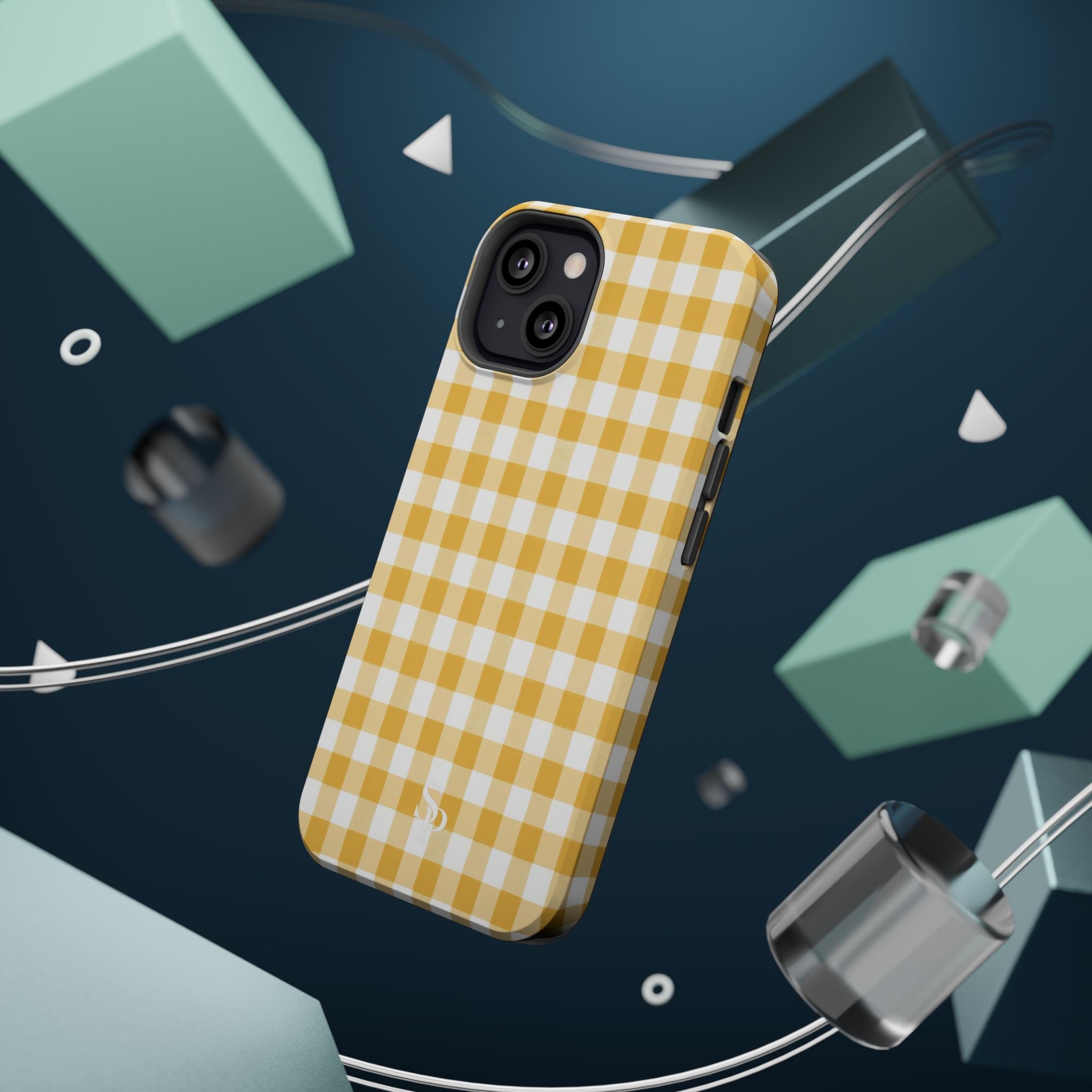 Yellow Gingham Magnetic Impact-Resistant Phone Case