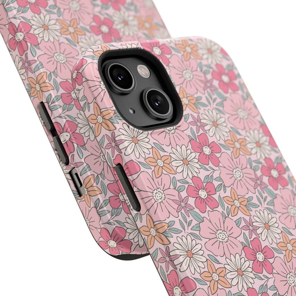 Pink Flowers Impact-Resistant Case