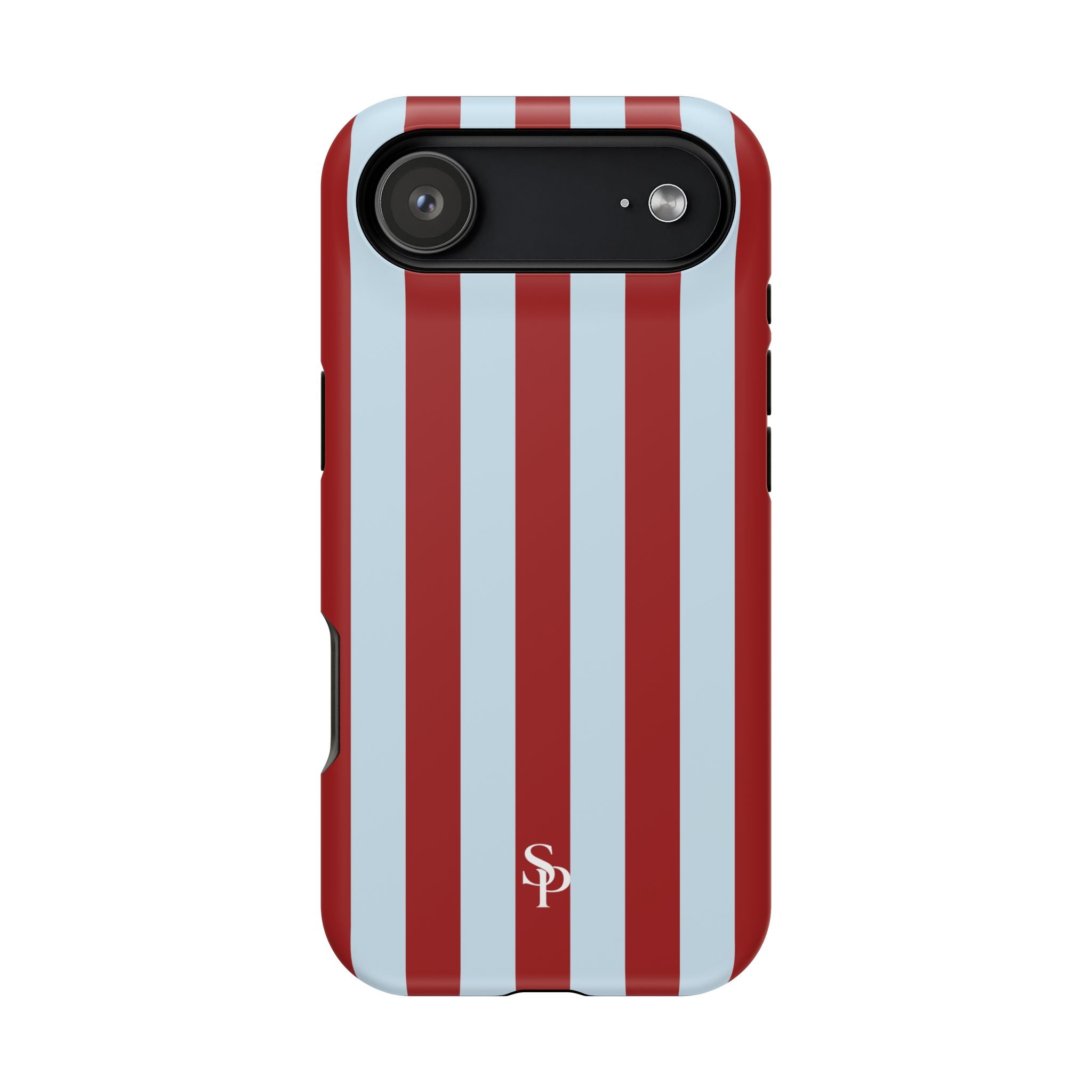 Red & Light Blue Vertical Stripe Magnetic Impact-Resistant Phone Case