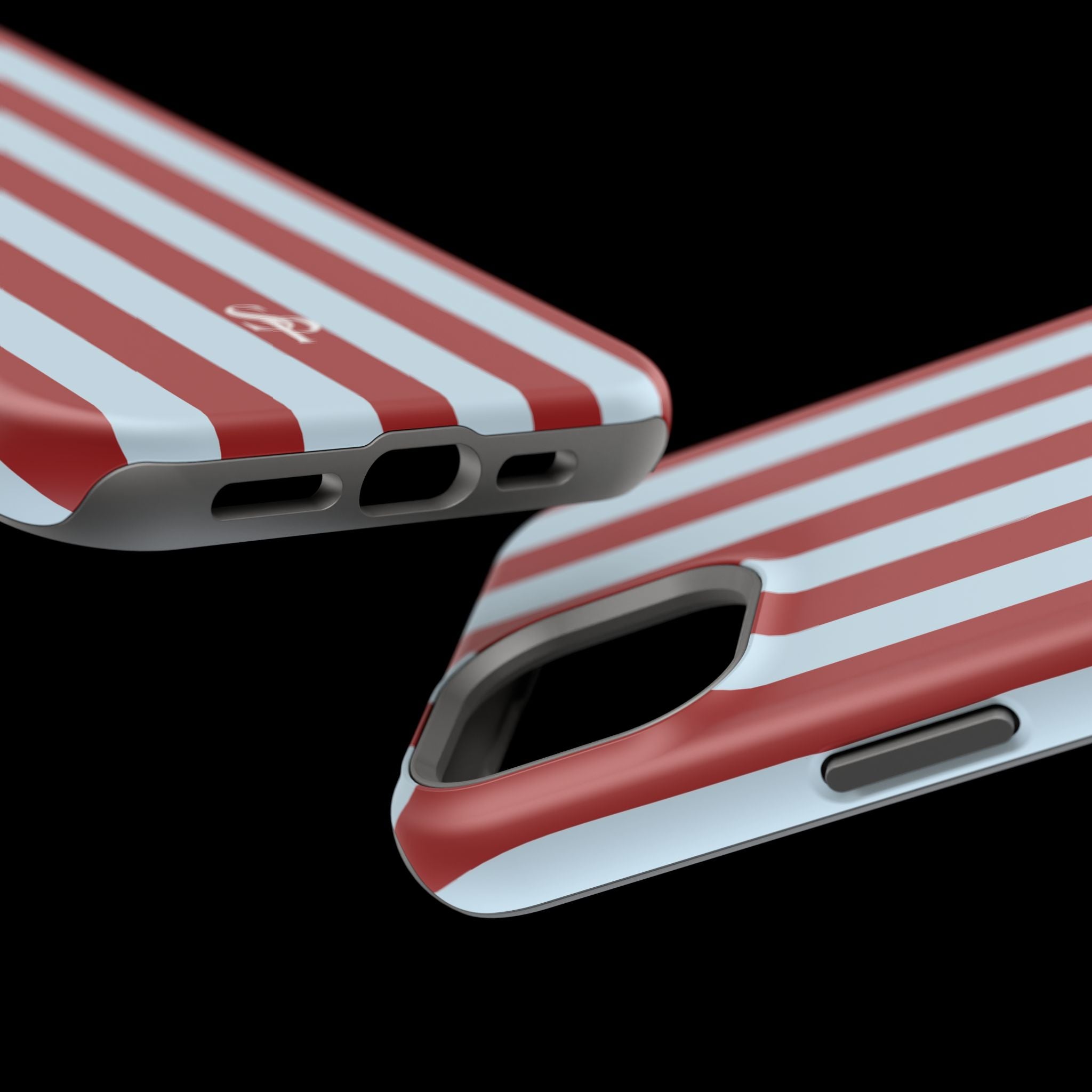 Red & Light Blue Vertical Stripe Magnetic Impact-Resistant Phone Case