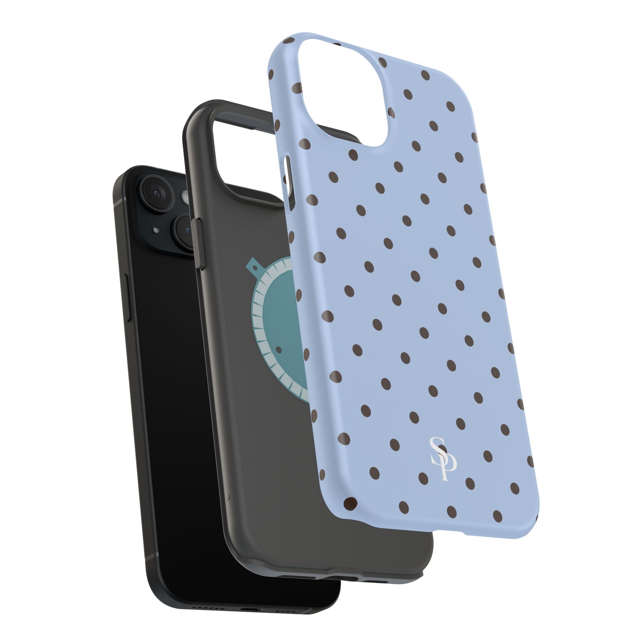 Blue Polka Dot Magnetic Impact Phone Case