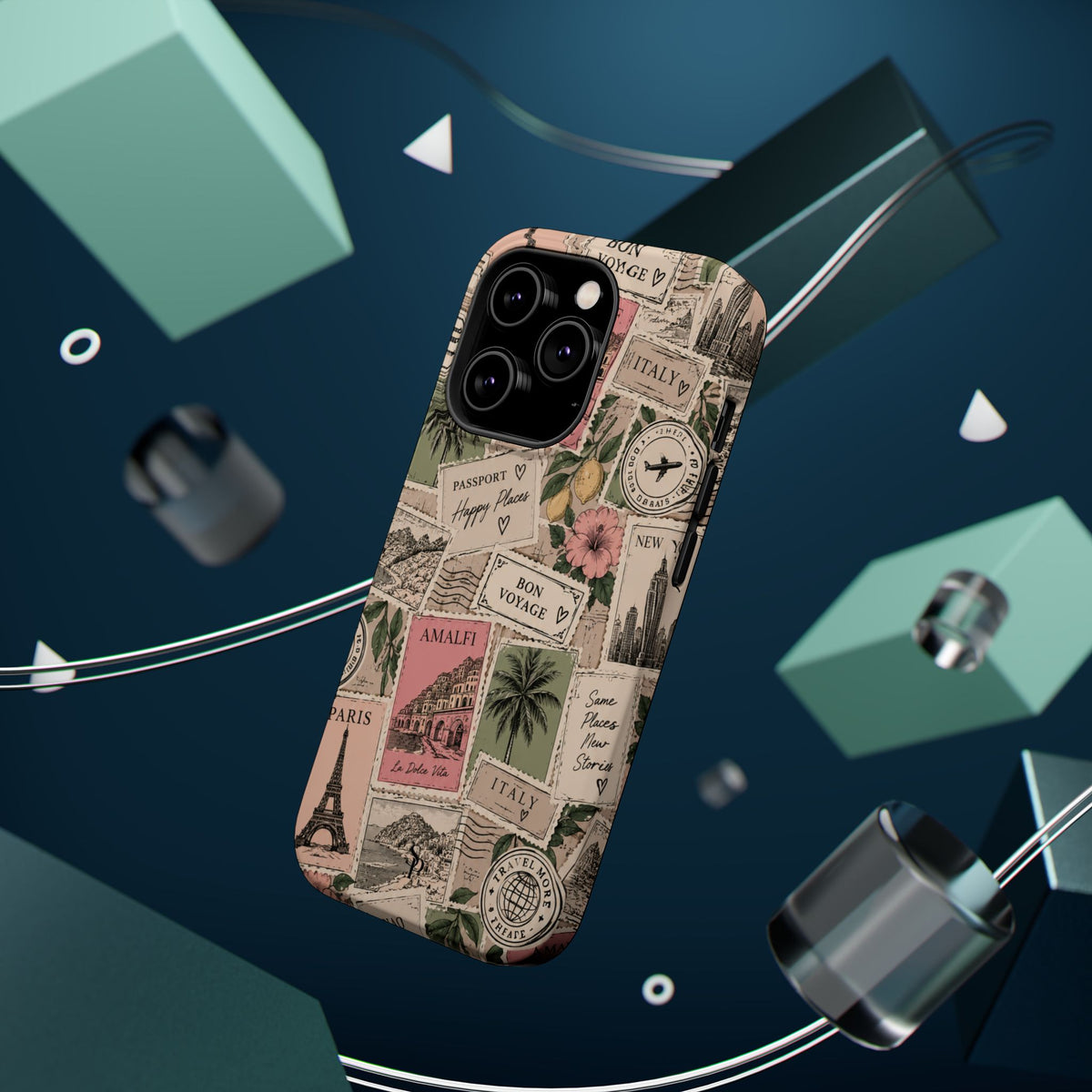 Travel Passport Stamp Magnetic Impact-Resistant Case