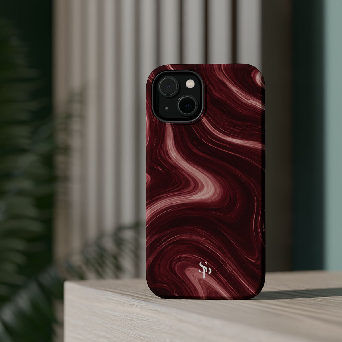 Burgundy Marble Magnetic Phone Case