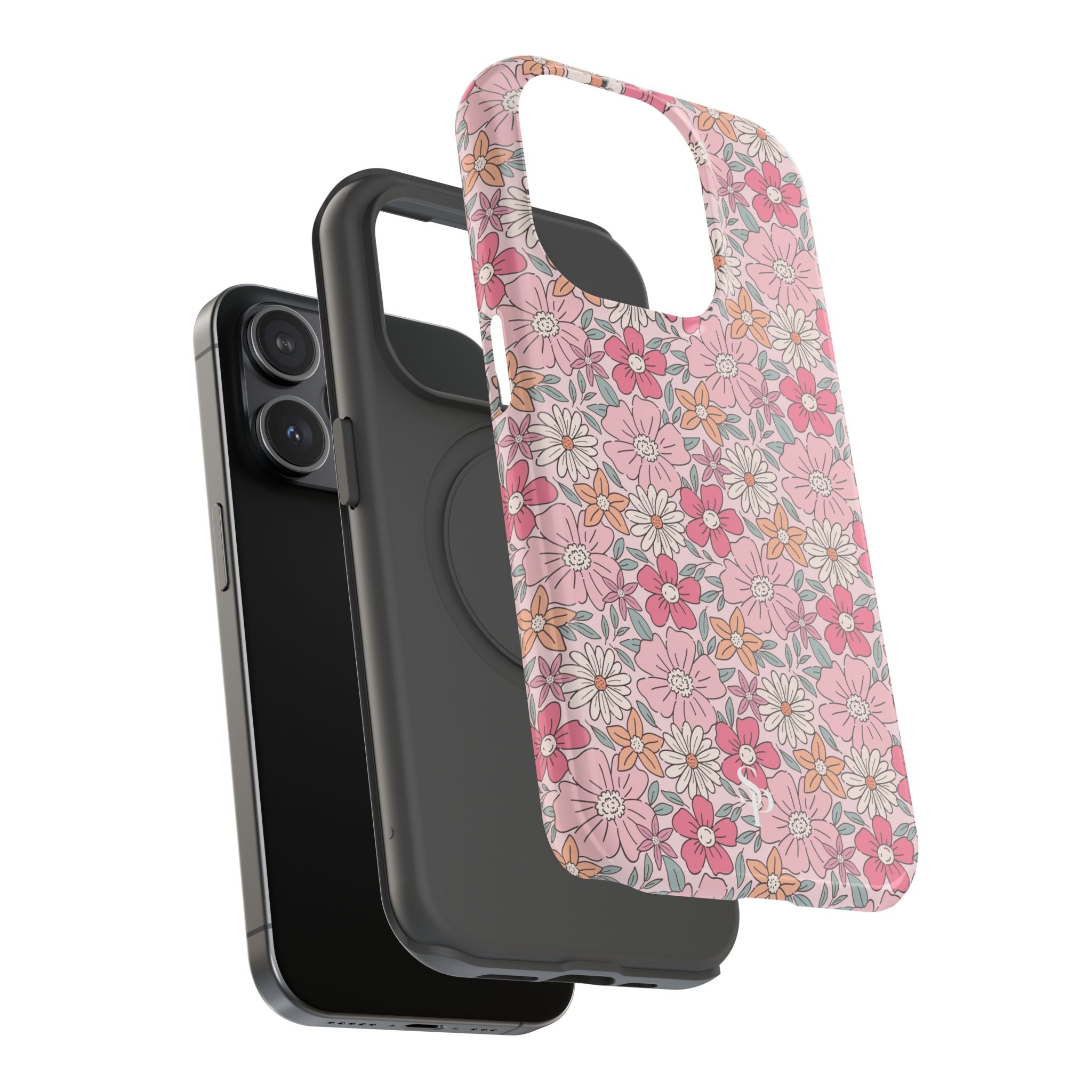 Pink Flowers Impact-Resistant Case