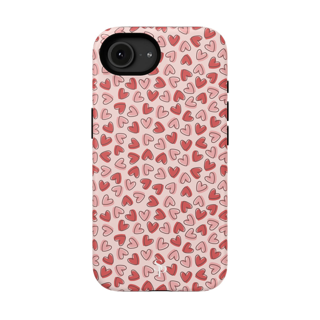 Heart Pattern Impact-Resistant Phone Case - Stylish Protection for Valentine's Day & Everyday Love