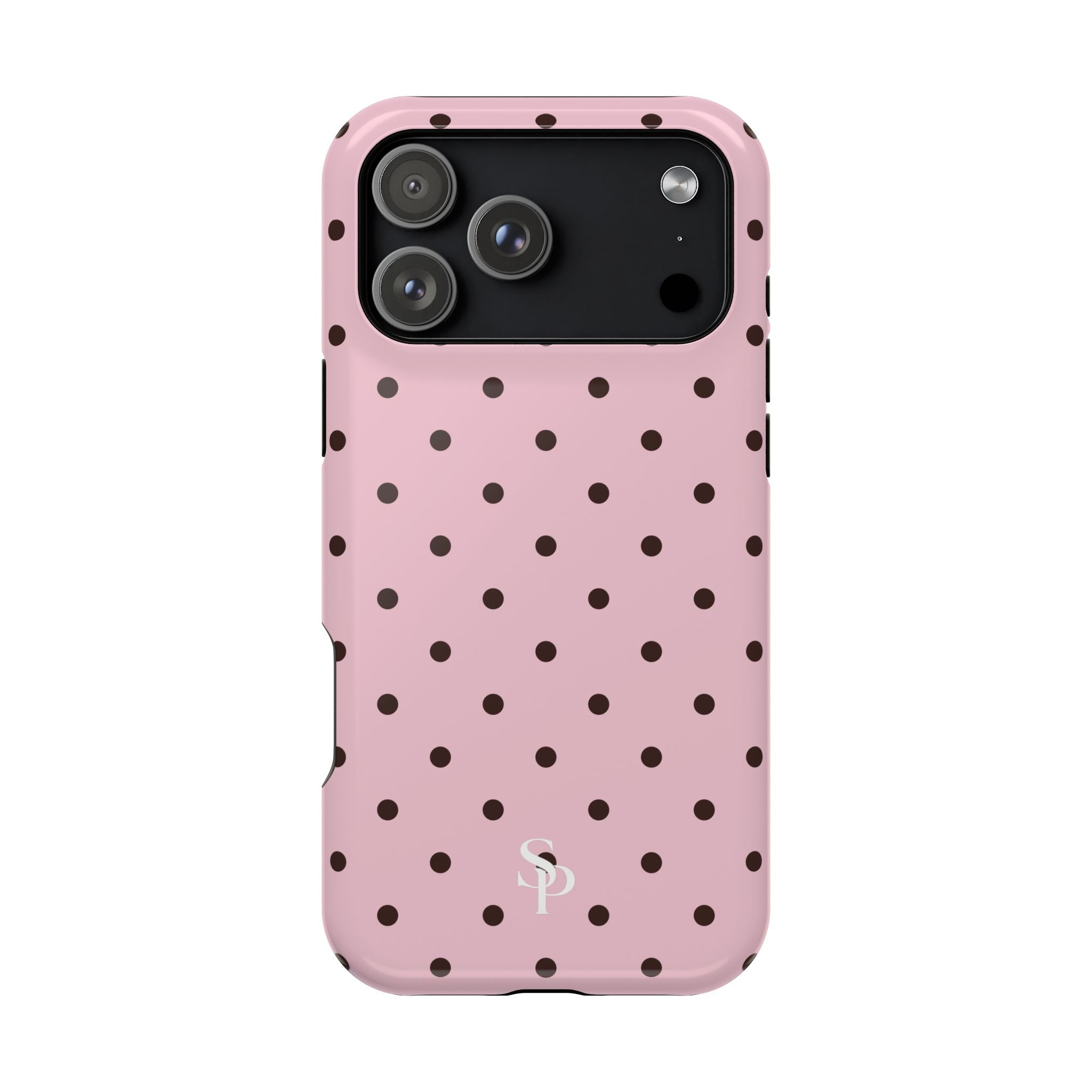 Pink Polka Dot Magnetic Impact Phone Case