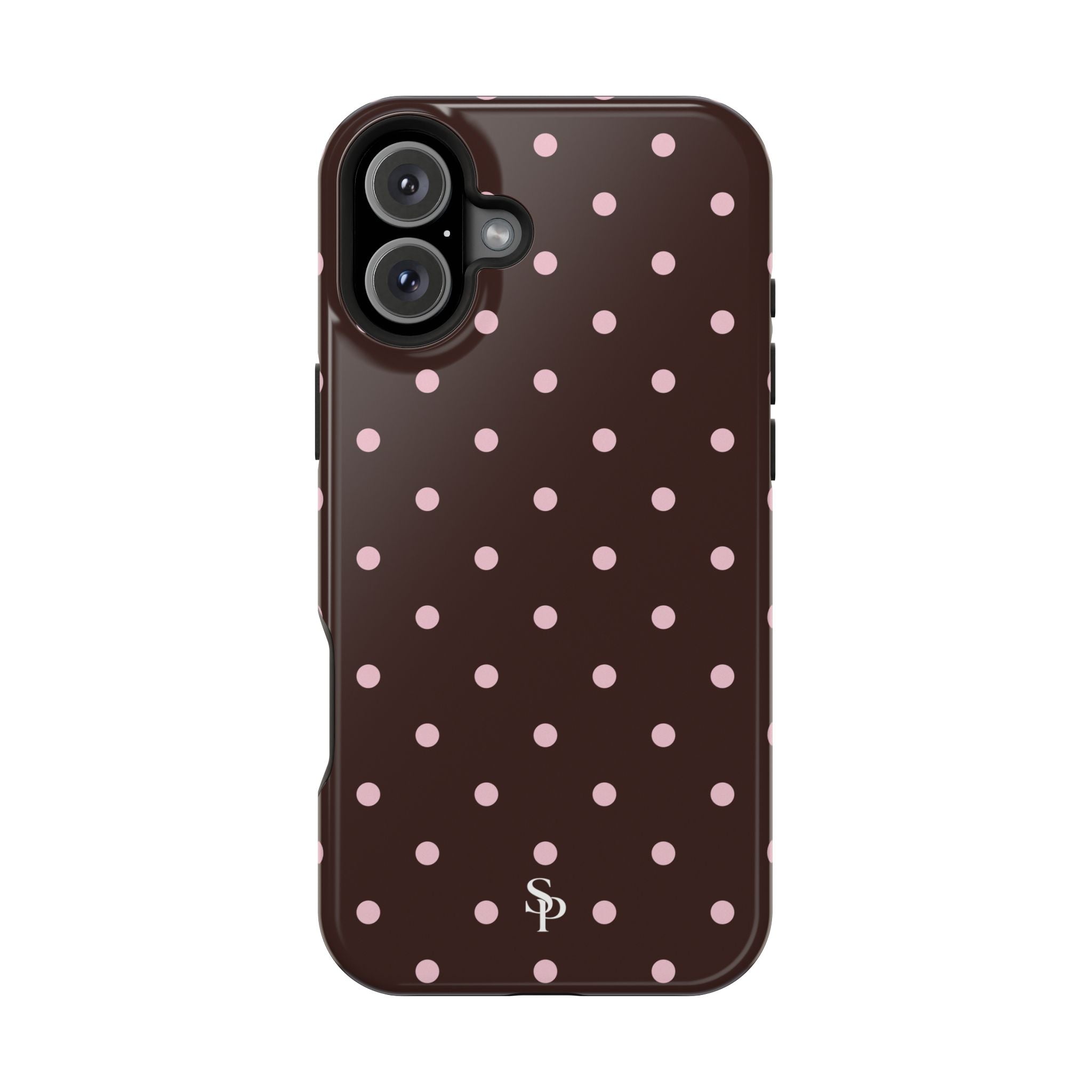 Brown Polka Dot Magnetic Impact-Resistant Phone Case