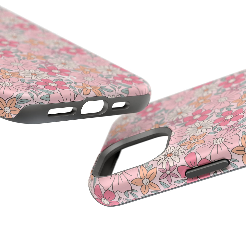Pink Flowers Impact-Resistant Case