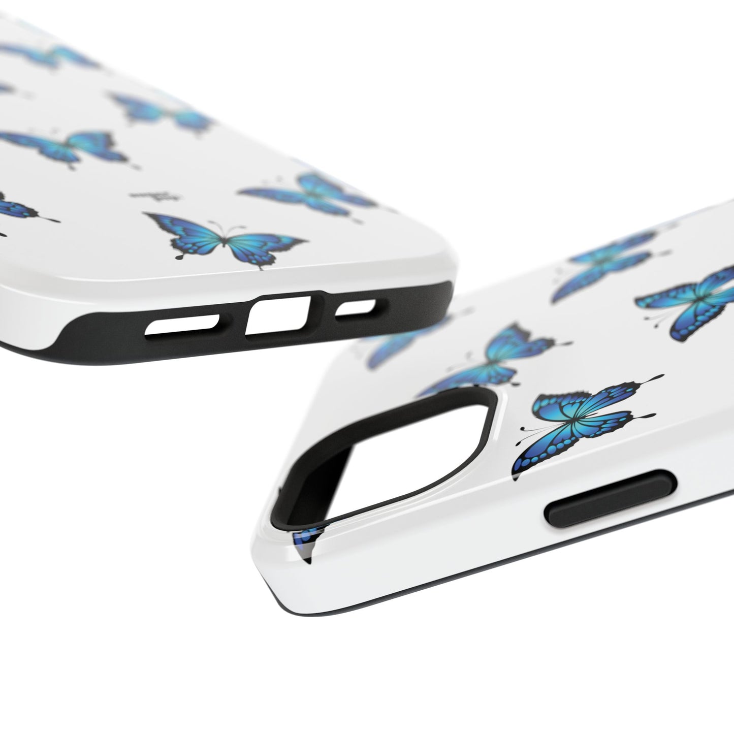 Blue Butterfly Impact-Resistant Cases