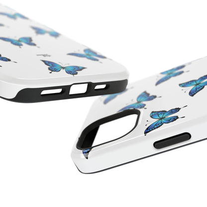 Blue Butterfly Impact-Resistant Cases