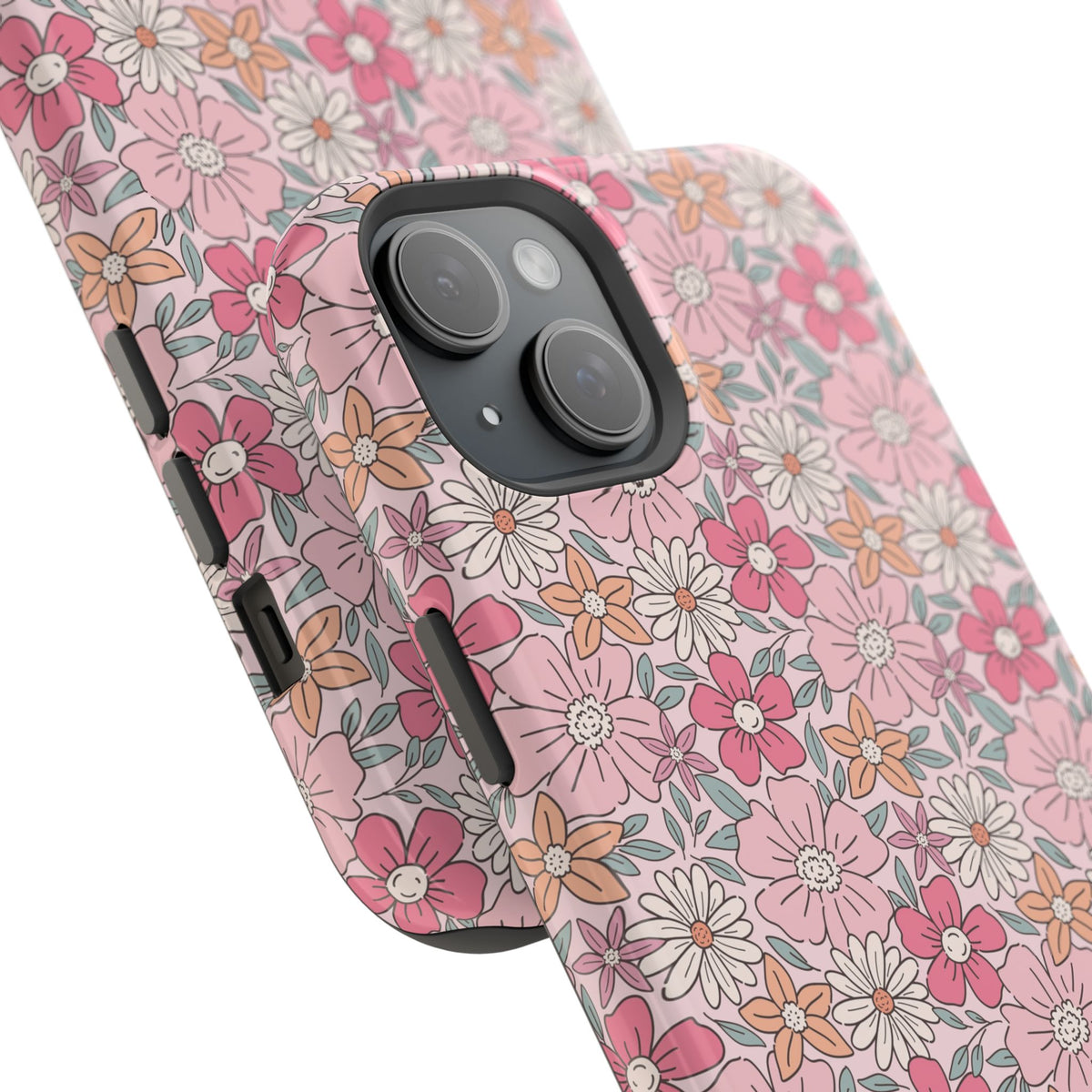 Pink Flowers Impact-Resistant Case