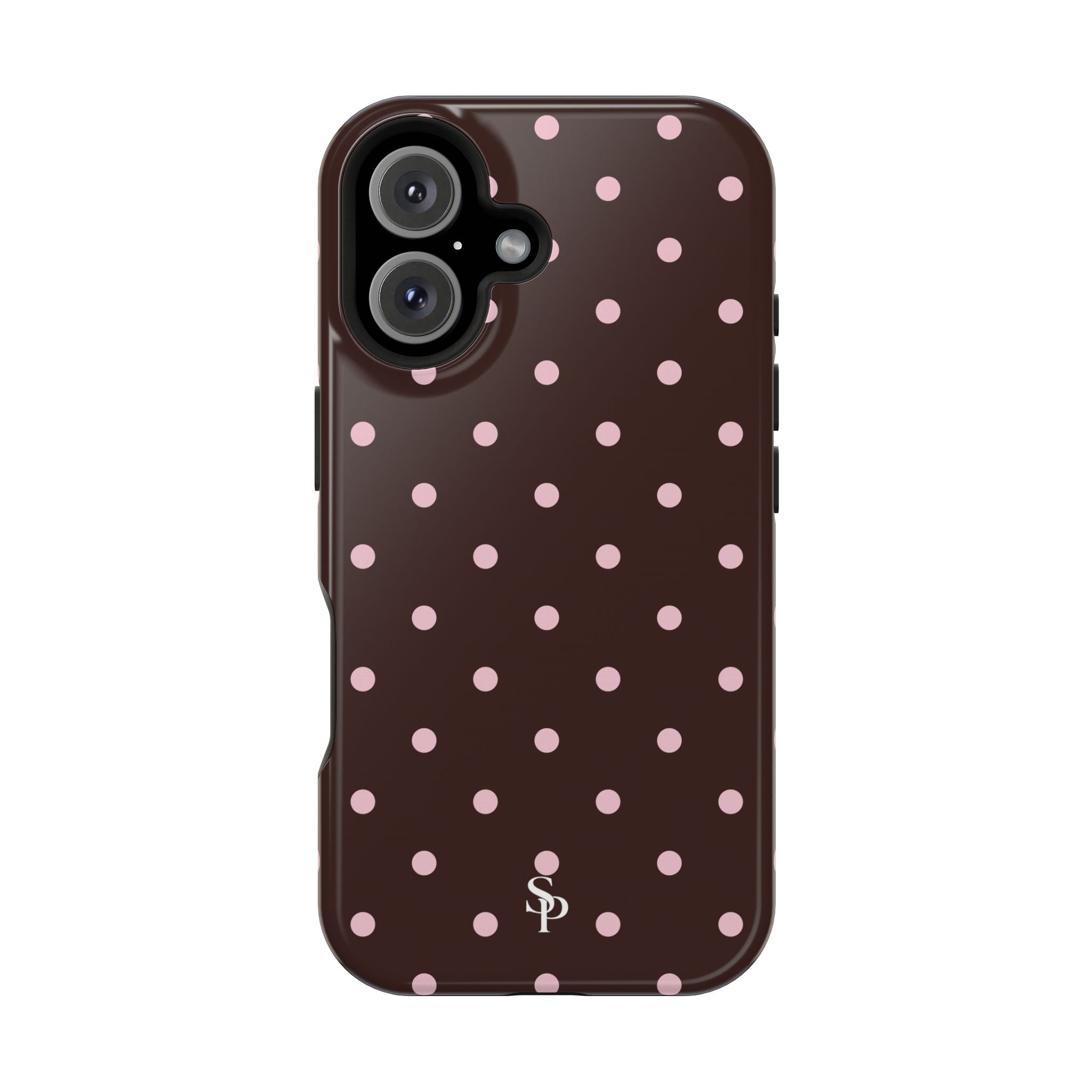 Brown Polka Dot Magnetic Impact-Resistant Phone Case