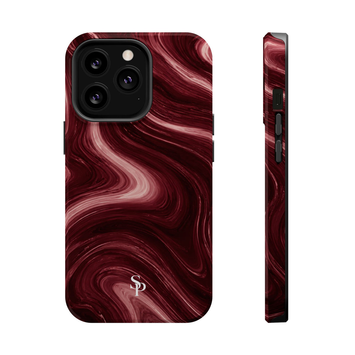 Burgundy Marble Magnetic Phone Case
