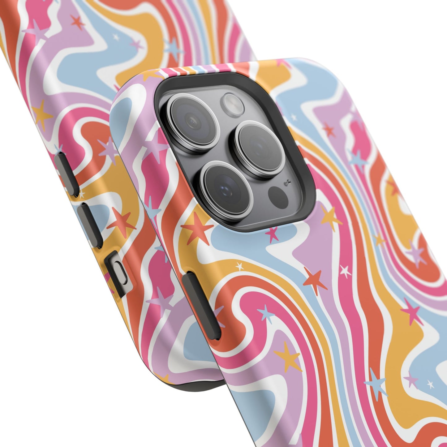 Colorful Impact-Resistant Phone Case - Vibrant Swirl Design