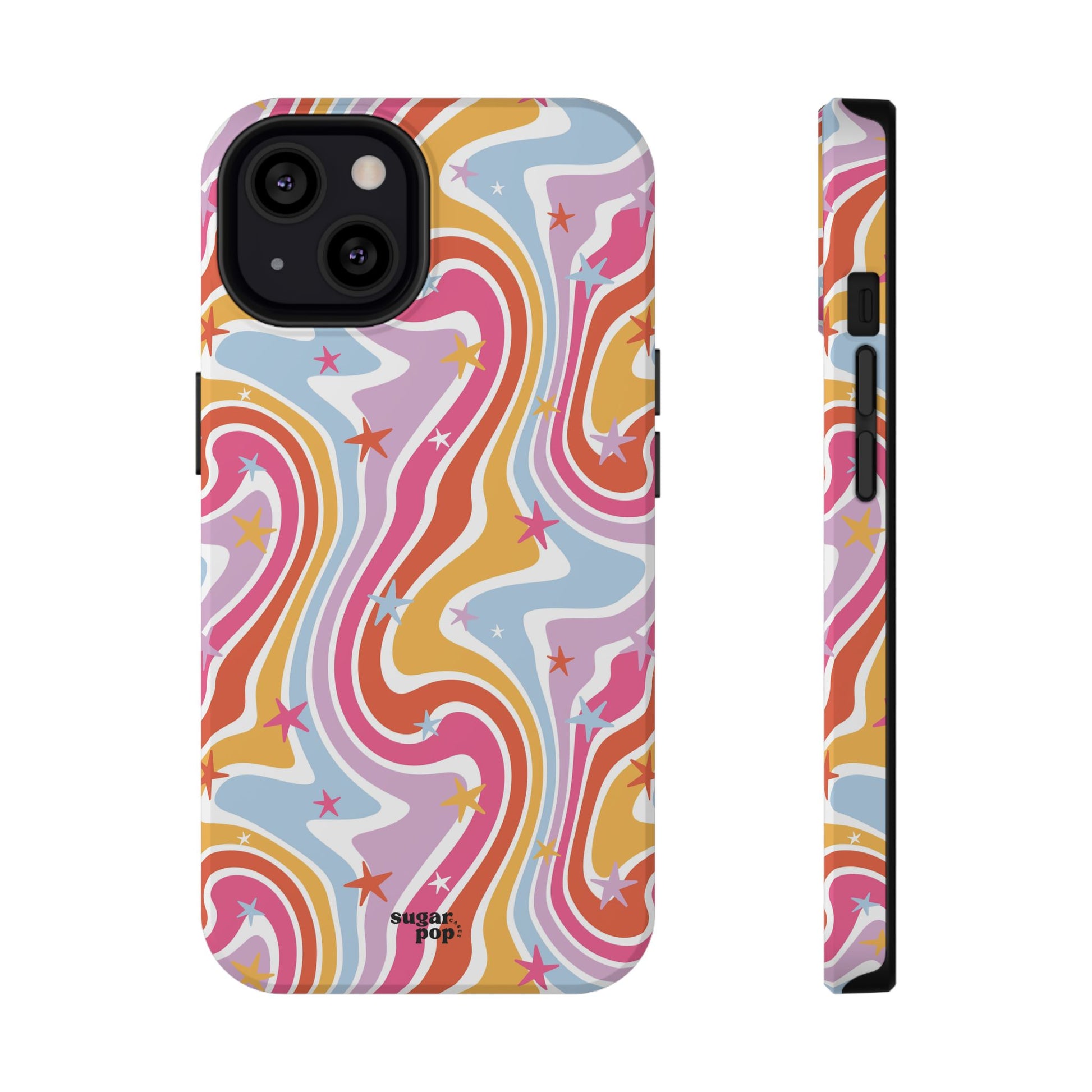 Colorful Impact-Resistant Phone Case - Vibrant Swirl Design