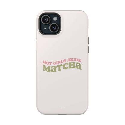 Hot Girls Drink Matcha Impact-Resistant Case