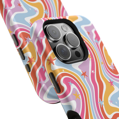 Colorful Impact-Resistant Phone Case - Vibrant Swirl Design