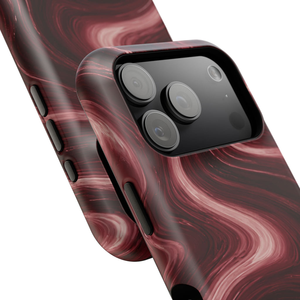 Burgundy Marble Magnetic Phone Case