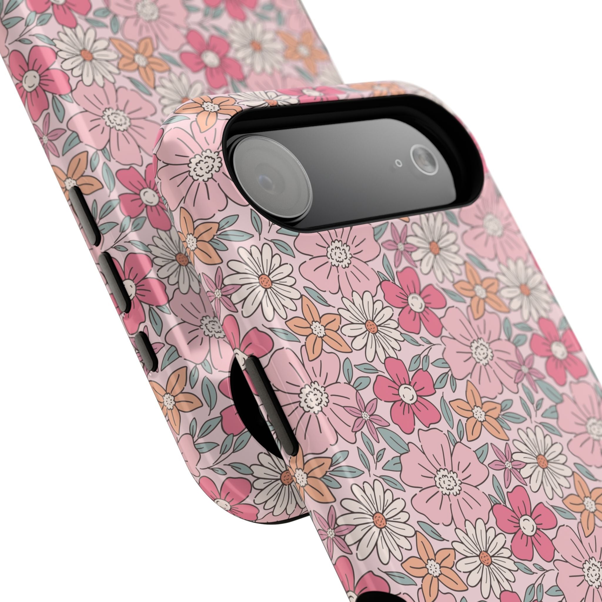 Pink Flowers Impact-Resistant Case