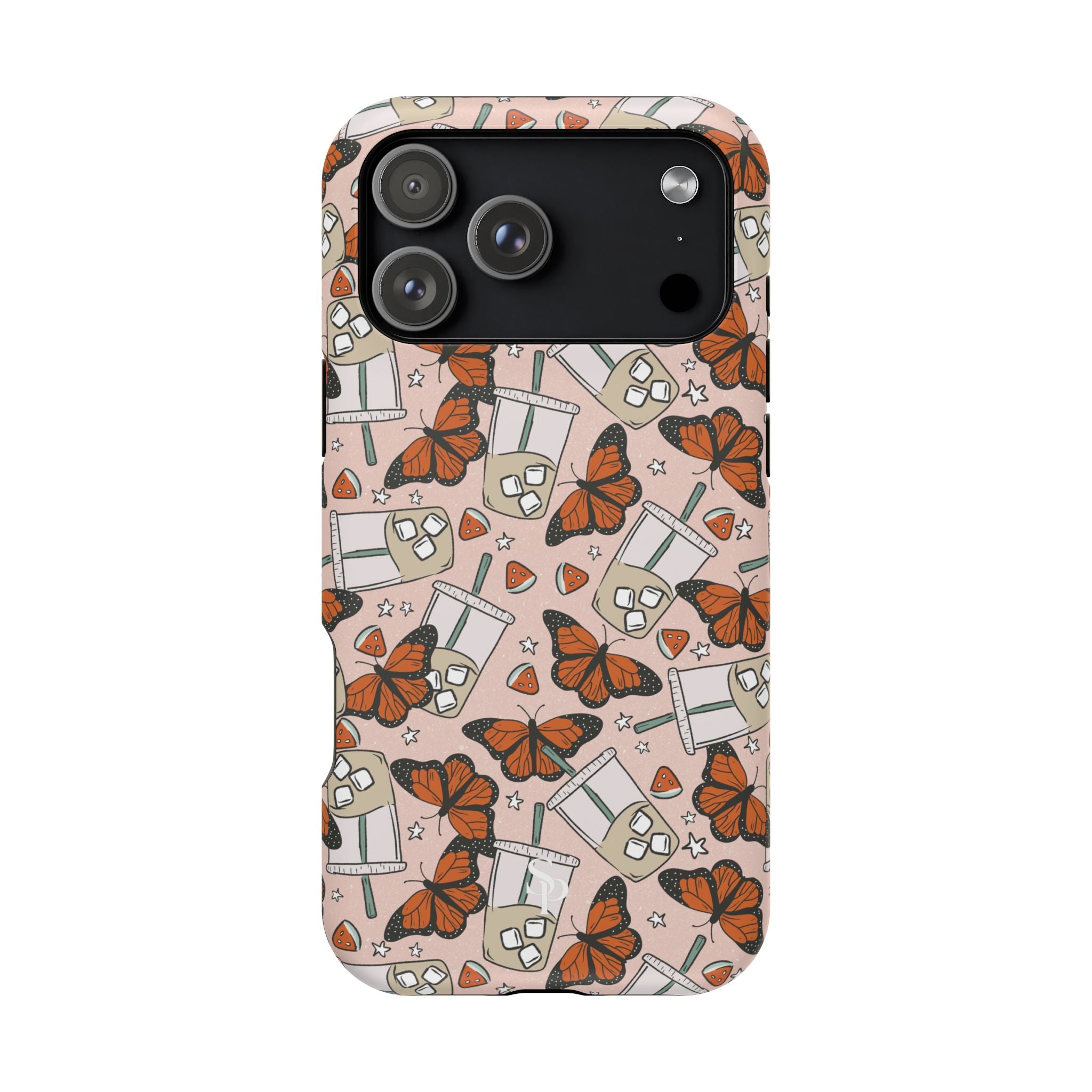 Iced Coffee & Butterfly Impact-Resistant Cases