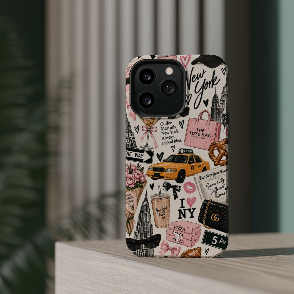 Pink New York Magnetic Phone Case