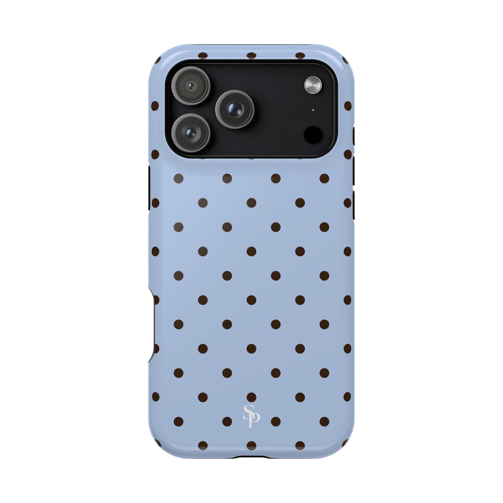 Blue Polka Dot Magnetic Impact Phone Case