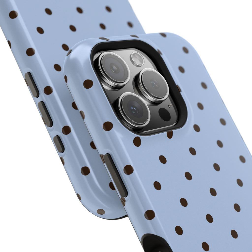 Blue Polka Dot Magnetic Impact Phone Case