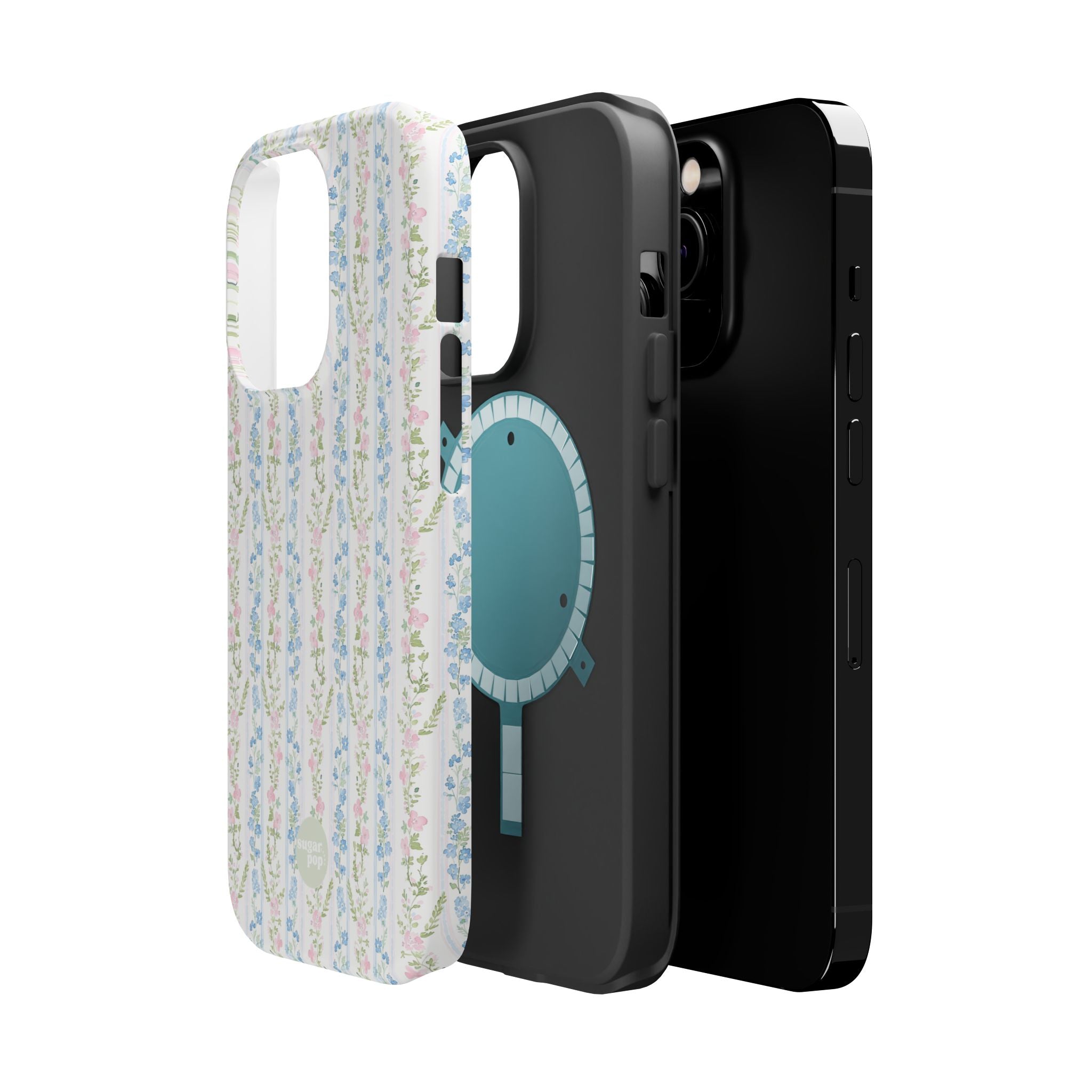 Pastel Floral Pattern Magnetic Tough Case