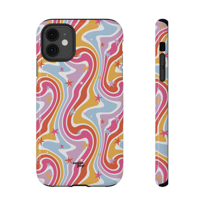 Colorful Impact-Resistant Phone Case - Vibrant Swirl Design