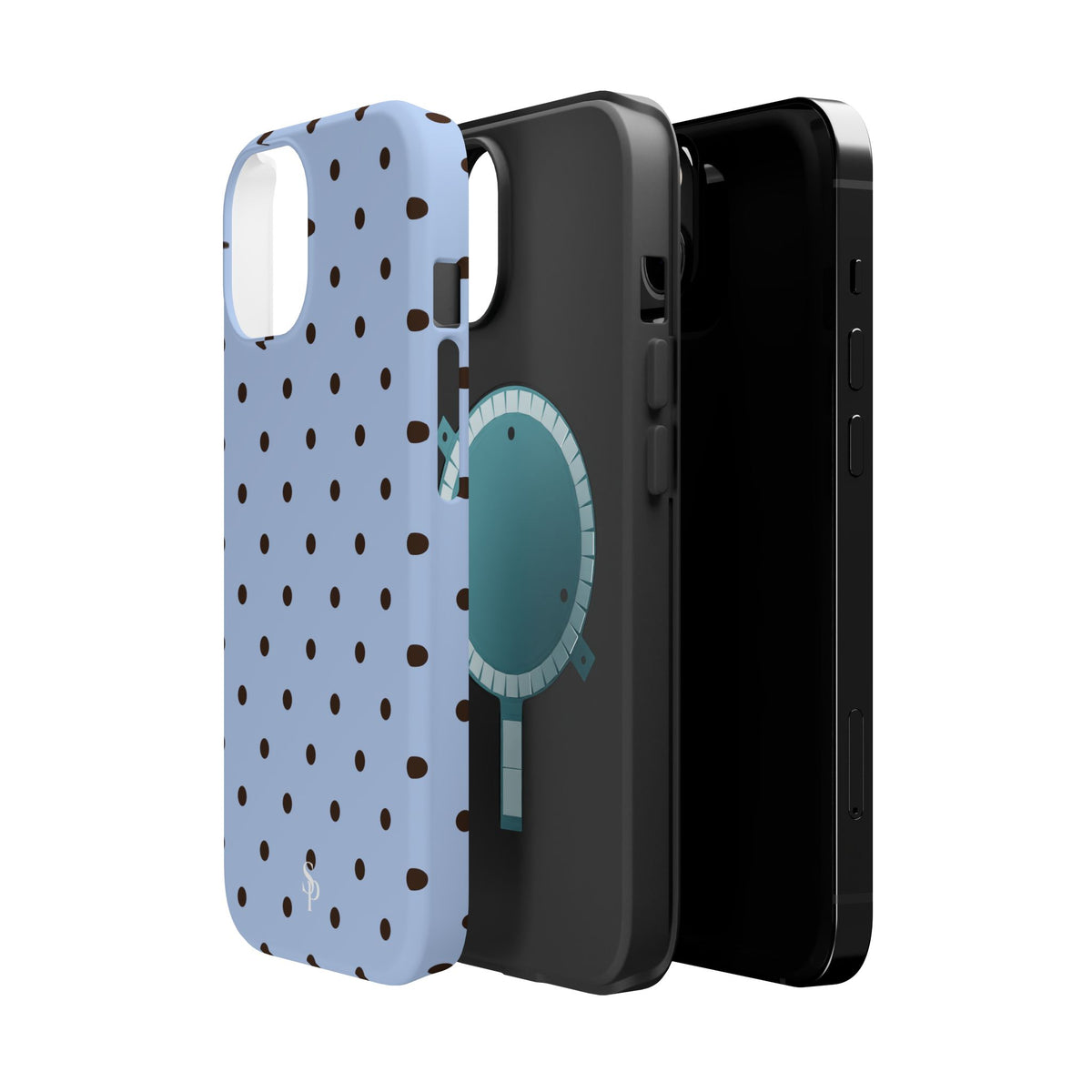 Blue Polka Dot Magnetic Impact Phone Case